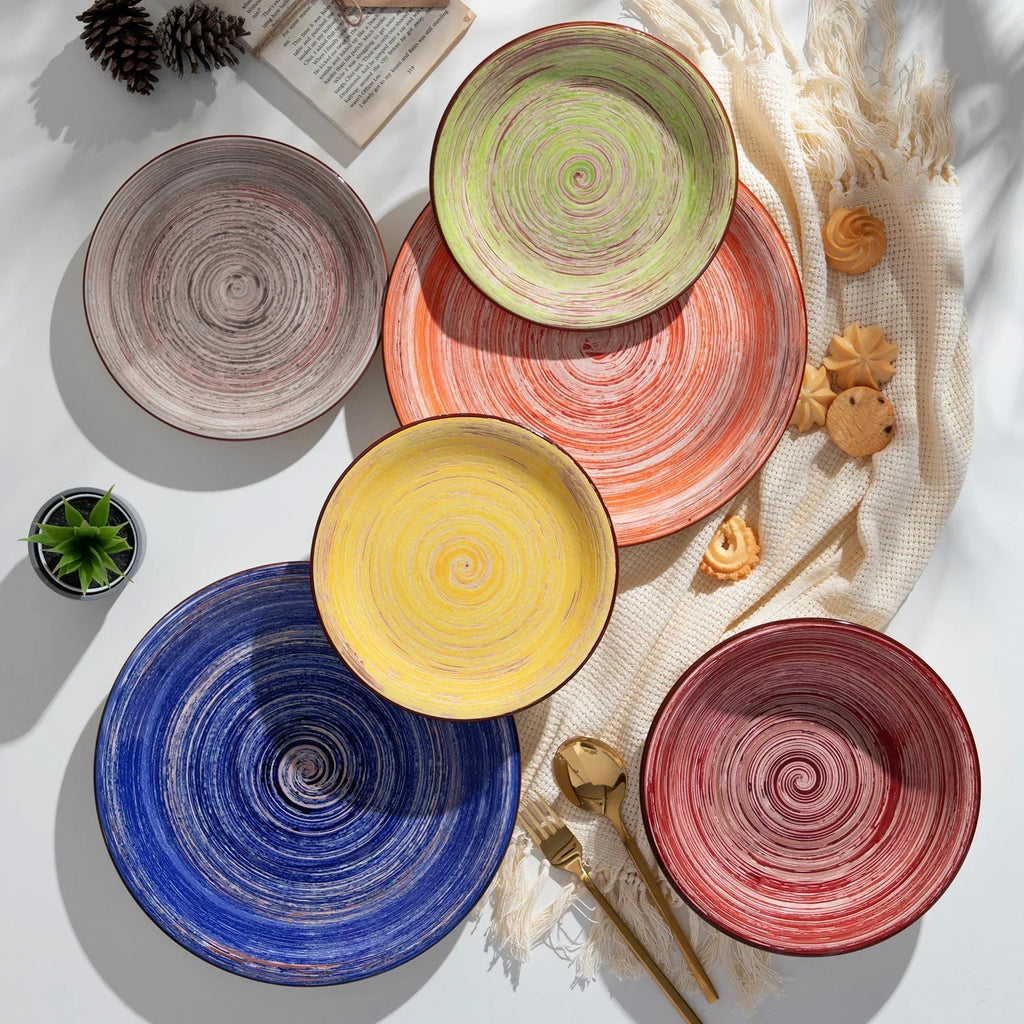 Dinnerware Set 18-Piece Stoneware Plates Set Service for 6